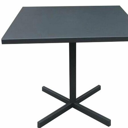 Homeroots Gray Steel Dining Table 32 x 32 x 29 in. 372206